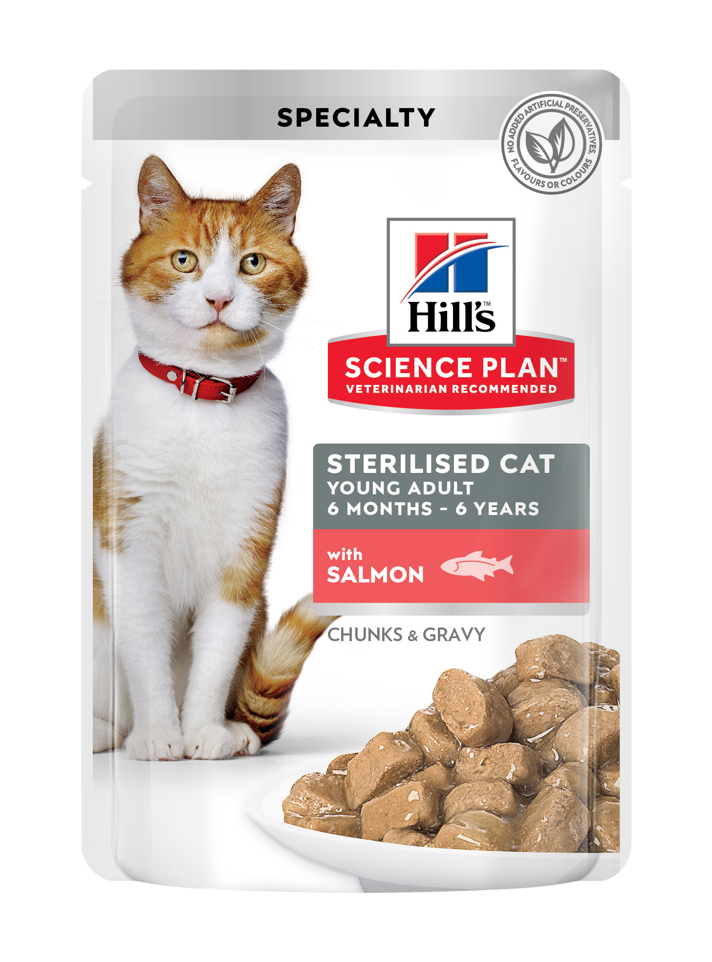 Hill's SP Sterilised Cat Young Adult hrana pentru pisici cu somon 85 g (plic) imagine