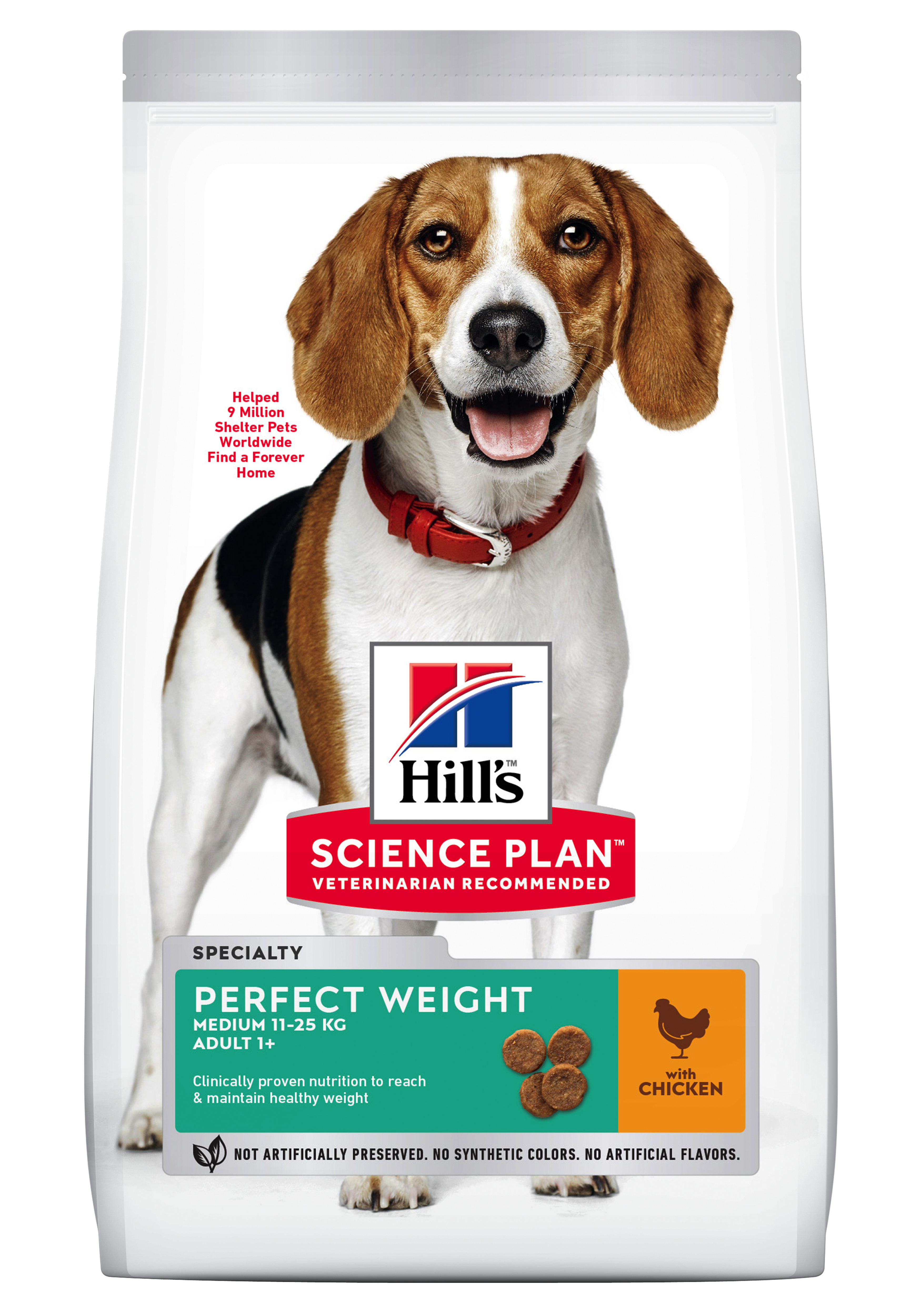 Hill's SP Adult Perfect Weight Adult Medium Breed hrană pentru câini cu pui imagine