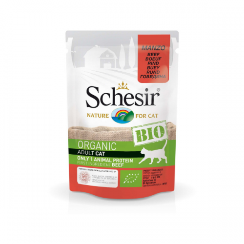 Schesir Bio For Cat, Vita, plic 85 g petmart.ro