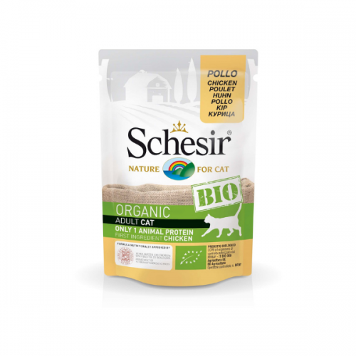 Schesir bio for cat, pui, 85 g