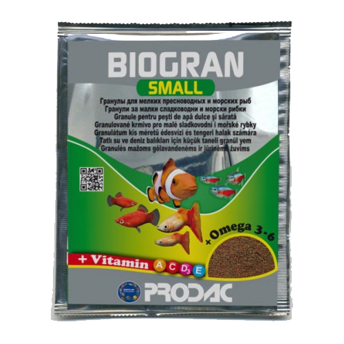 Hrana pentru pesti, Biogran Small Prodac, 12 g petmart.ro imagine 2022