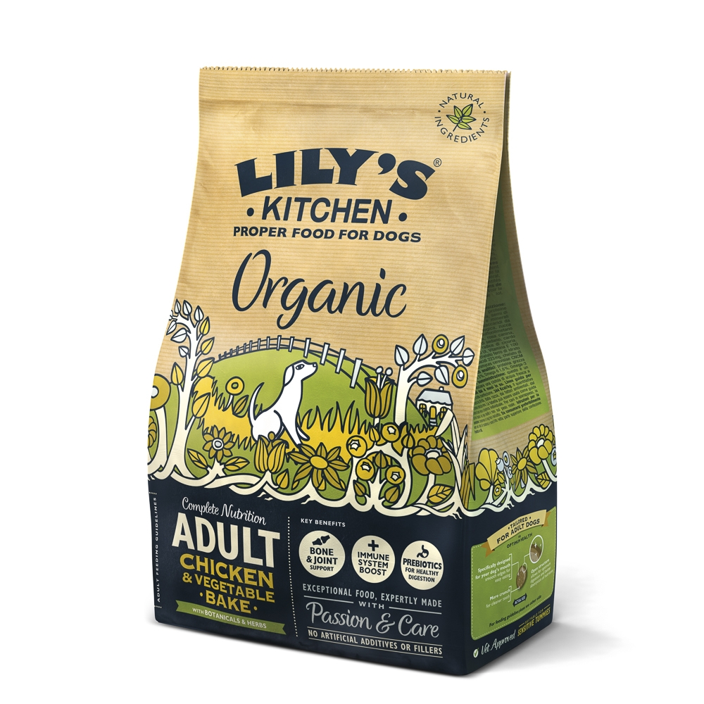 Mancare uscata caini, Lily's Kitchen, Complete Nutrition Adult, Organic Chicken and Vegetable Bake, 1 kg imagine