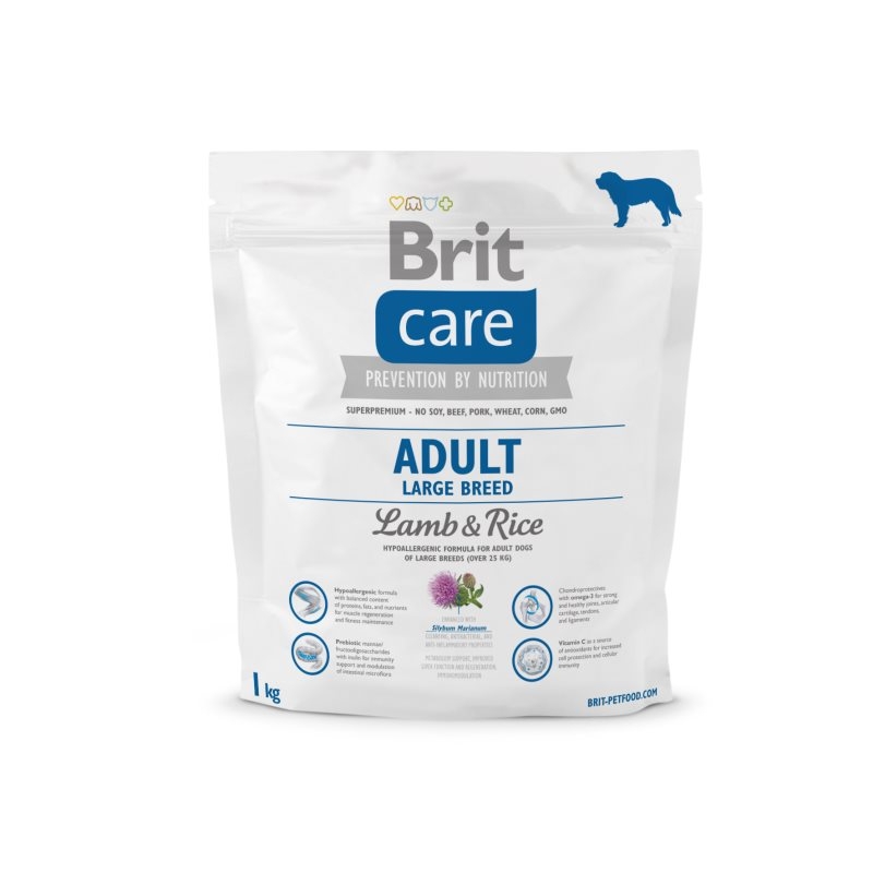 Brit Care Adult Large Breed Lamb & Rice, 1 kg BRIT