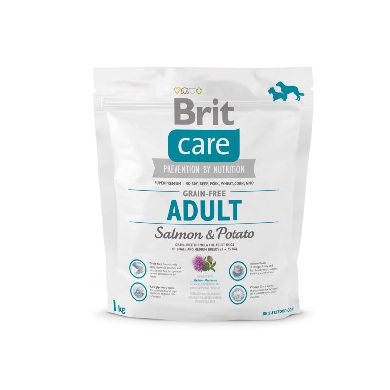 Brit Care Grain-free Adult Salmon & Potato, 1 kg BRIT