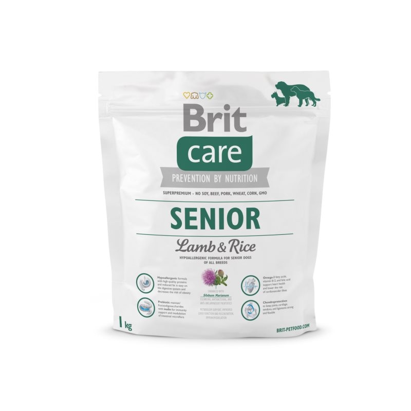 Brit Care Senior Lamb & Rice, 1 kg imagine