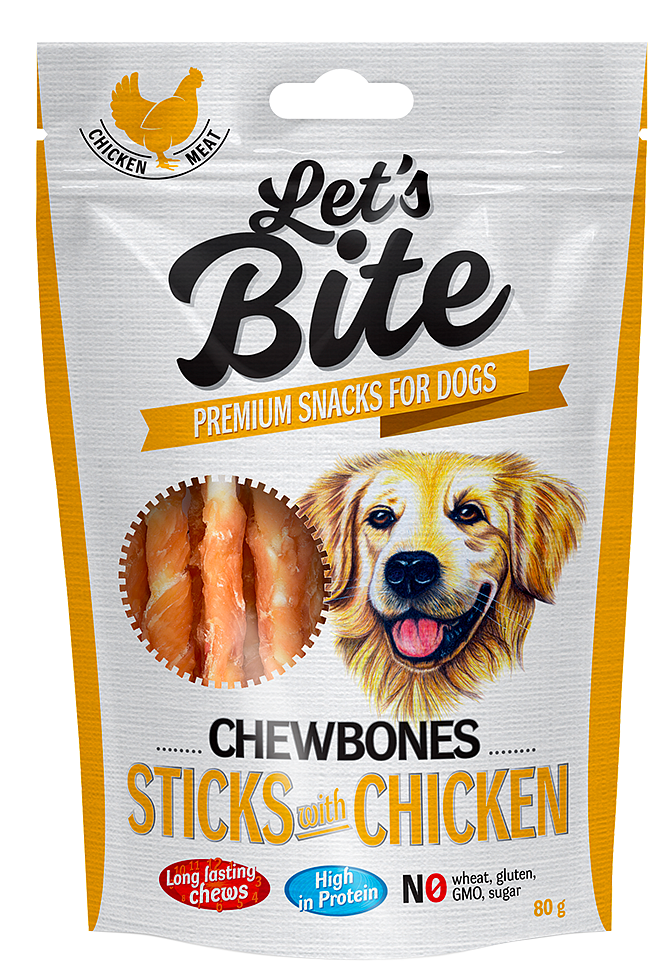 BRIT Let’s Bite Chewbones Sticks With Chicken, 300g petmart