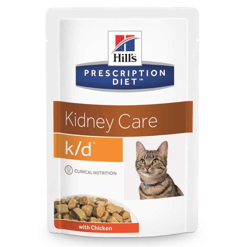 Hill's pd k/d kidney care hrana pentru pisici cu pui 85 g (plic)