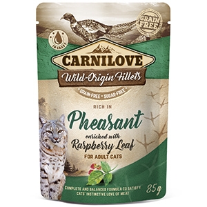 Carnilove Cat Pouch Rich in Pheasant With Raspberry Leaves, 85 g Carnilove