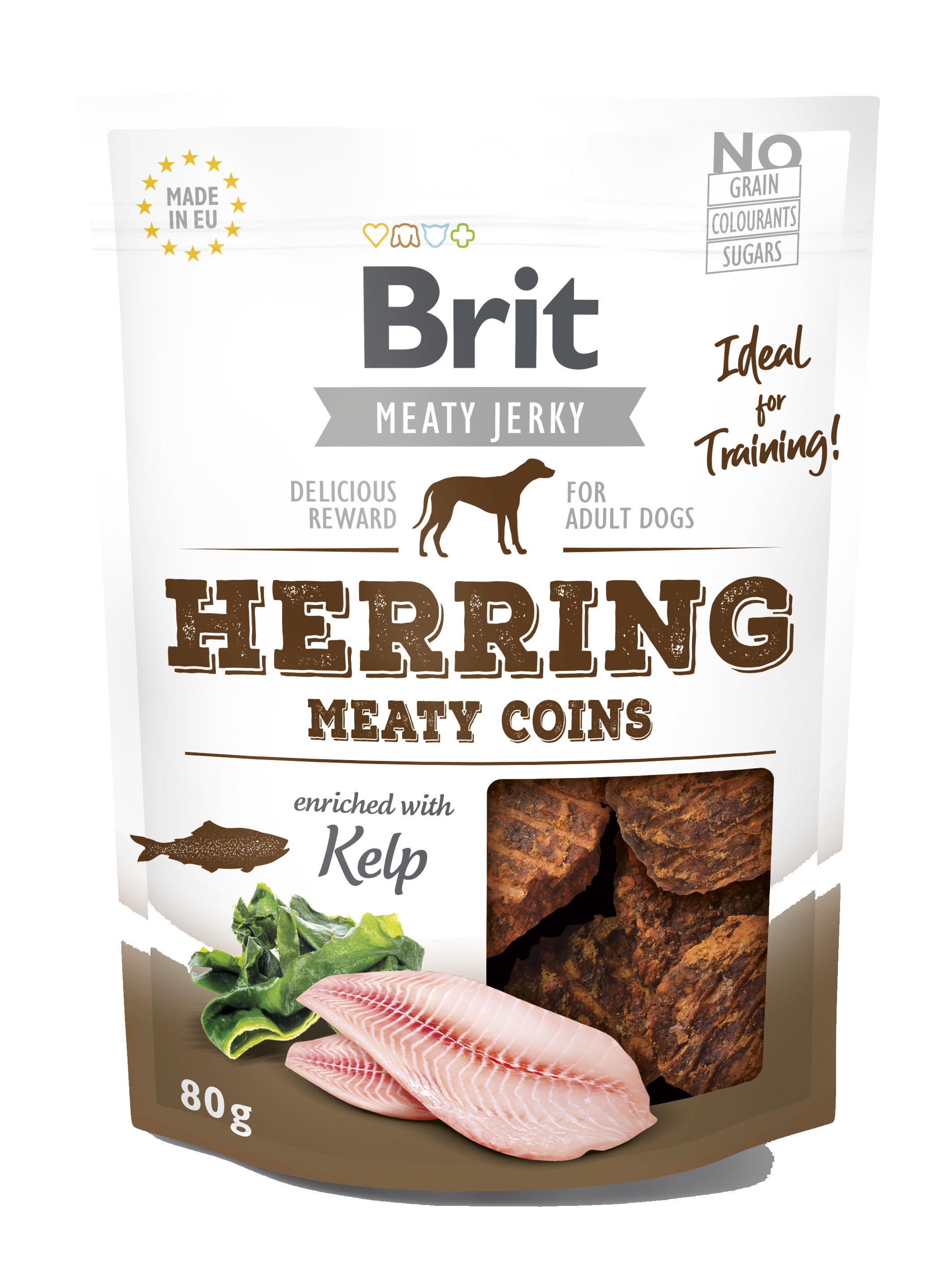 Brit Dog Jerky Herring Meaty Coins, 80 g Brit imagine 2022