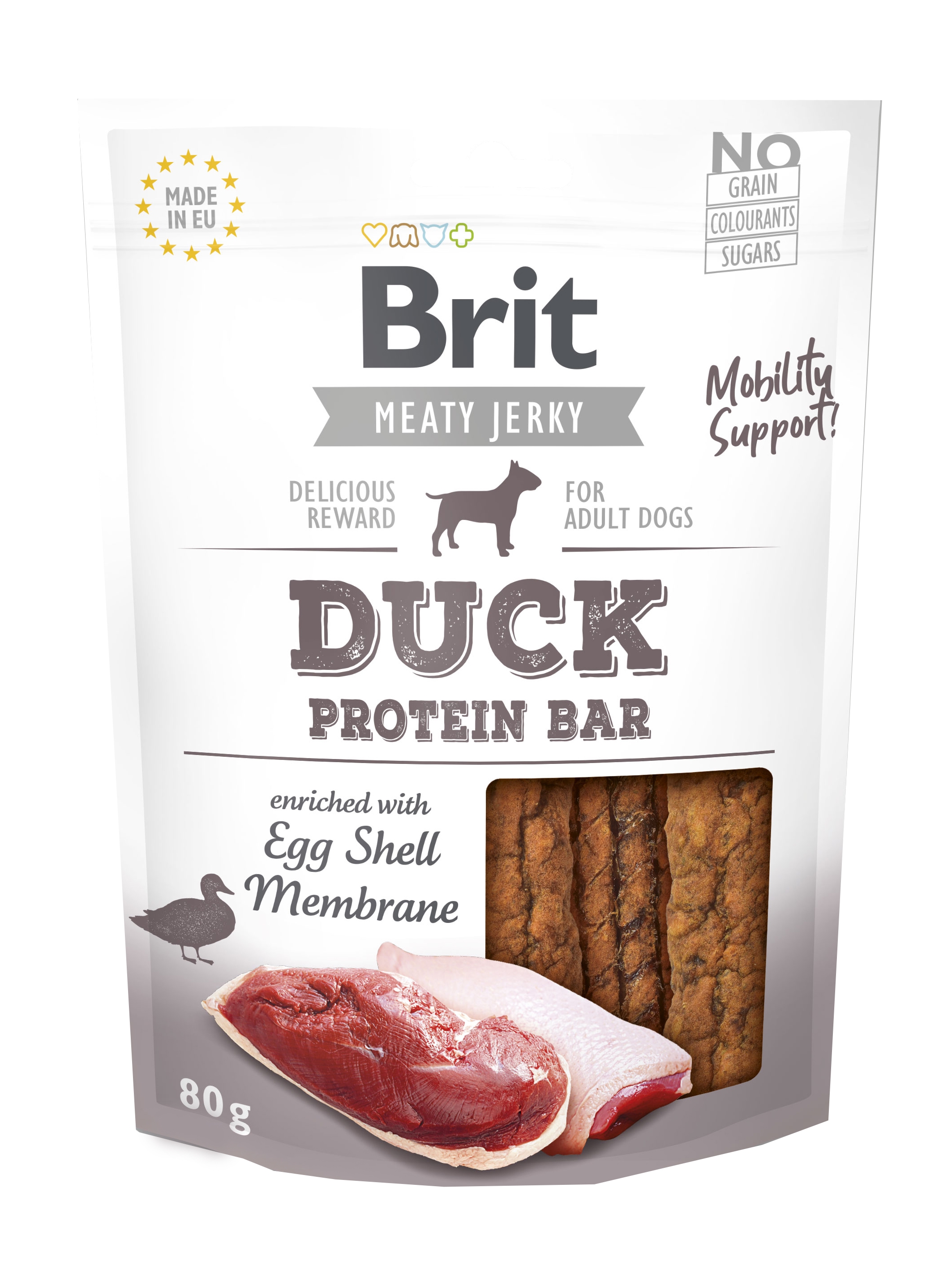 Brit Dog Jerky Duck Protein Bar, 80 g Brit
