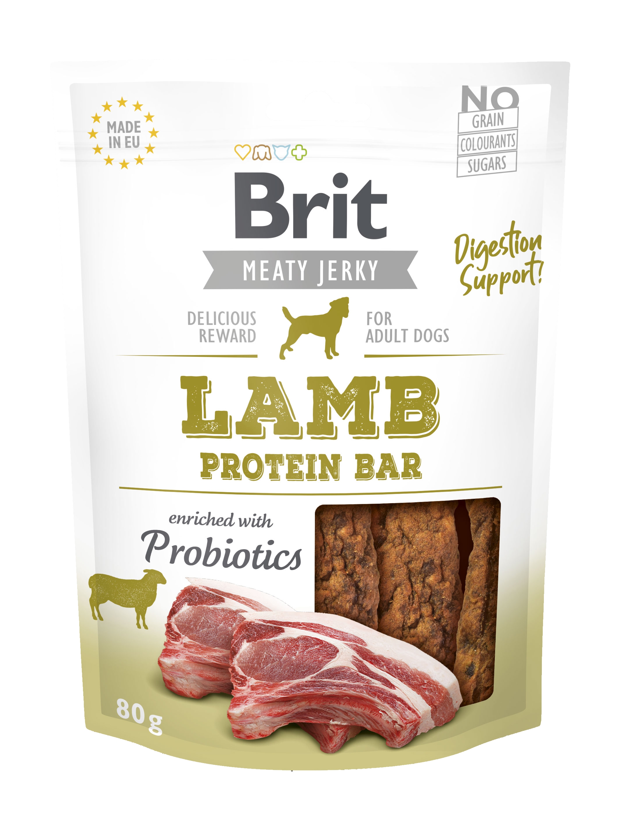 Brit Dog Jerky Lamb Protein Bar, 80 g Brit imagine 2022