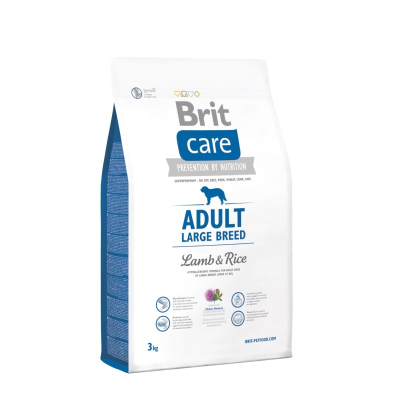 Brit care adult large breed lamb & rice, 3 kg