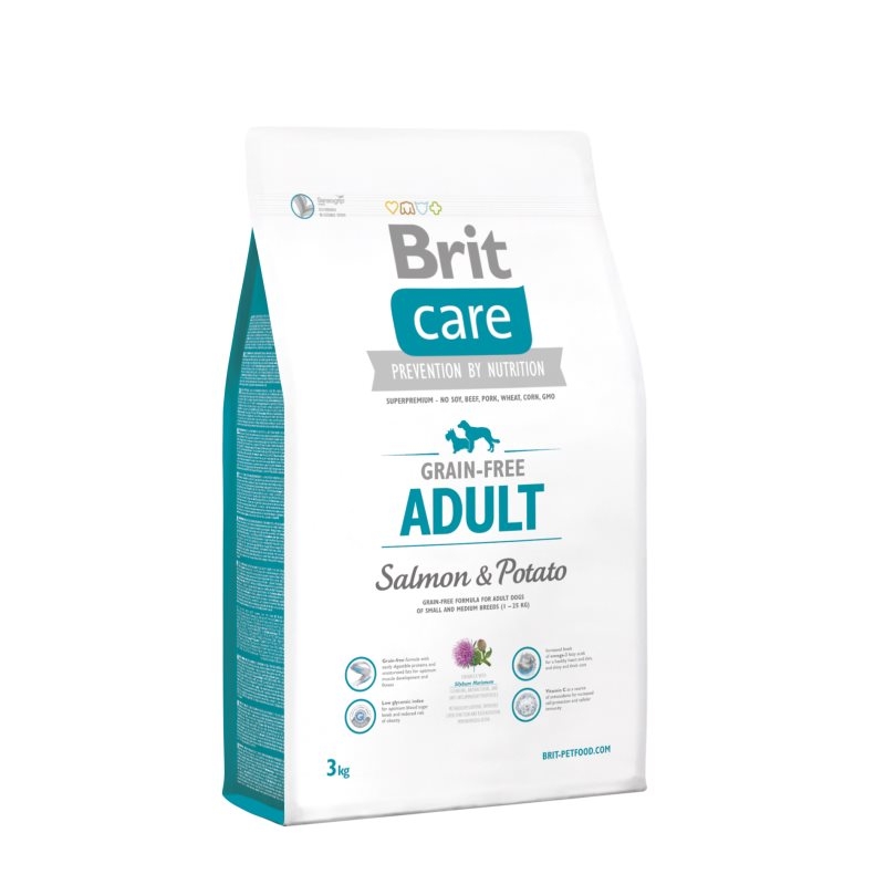 Brit Care Grain-free Adult Salmon & Potato, 3 kg Brit imagine 2022