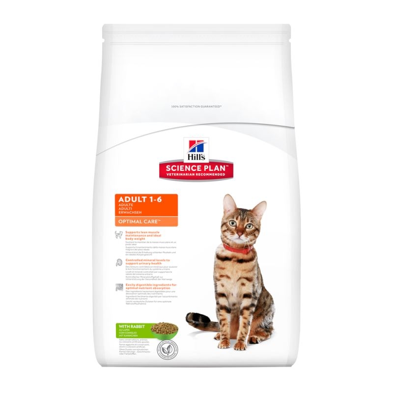 Hill\'s SP Adult Optimal Care hrana pentru pisici cu iepure 10 kg