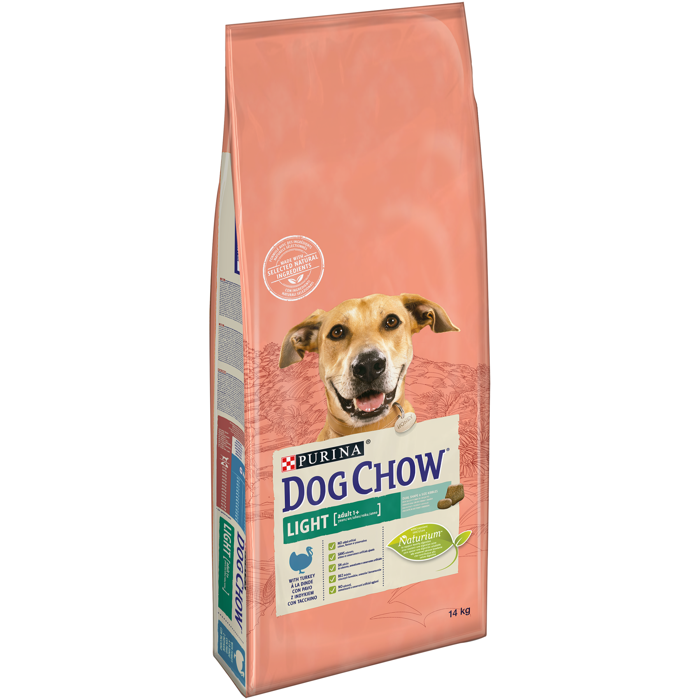 DOG CHOW LIGHT cu Curcan, 14 kg petmart