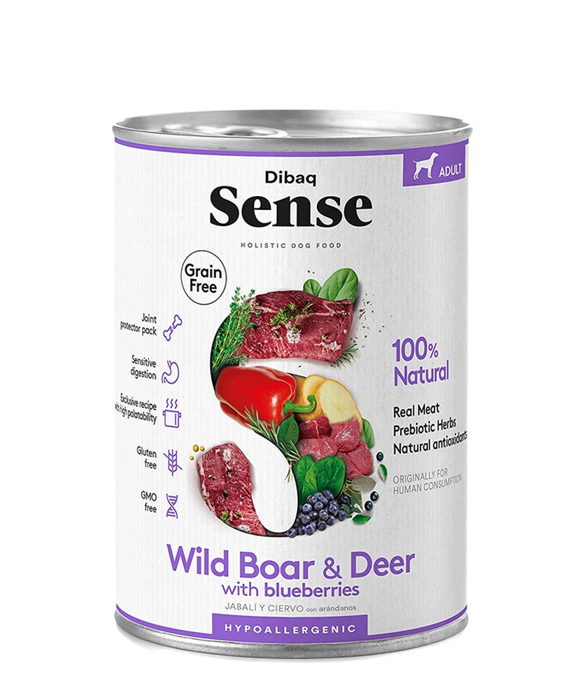 Dibaq Sense Wild Boar & Deer, Adult, 380g Dibaq imagine 2022