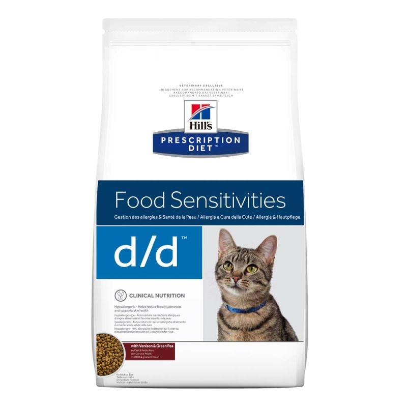 Hill's pd d/d food sensitivities hrana pentru pisici cu vanat si mazare 1.5 kg