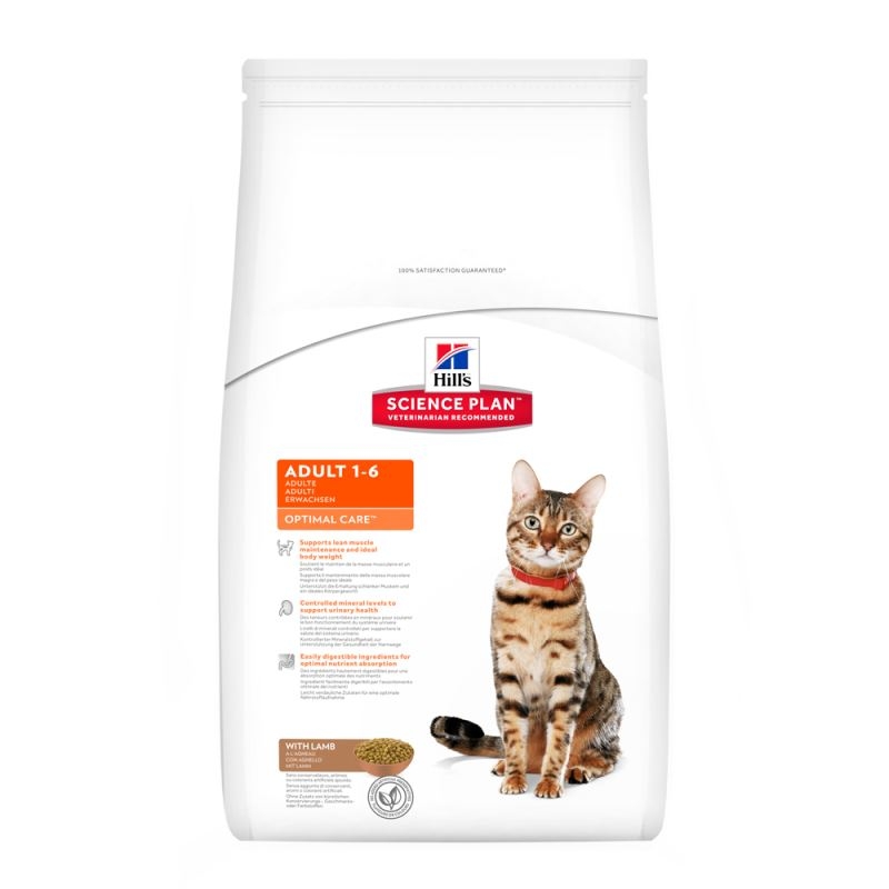 Hill\'s SP Adult Optimal Care hrana pentru pisici cu miel 2 kg
