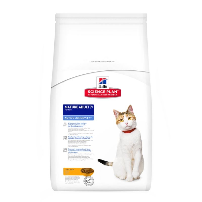 Hill\'s SP Mature Adult 7 Plus Active Longevity hrana pentru pisici cu pui 10 kg