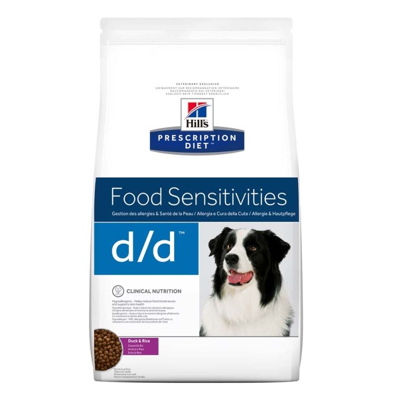 Hill\'s PD d/d Food Sensitivities hrana pentru caini cu rata si orez