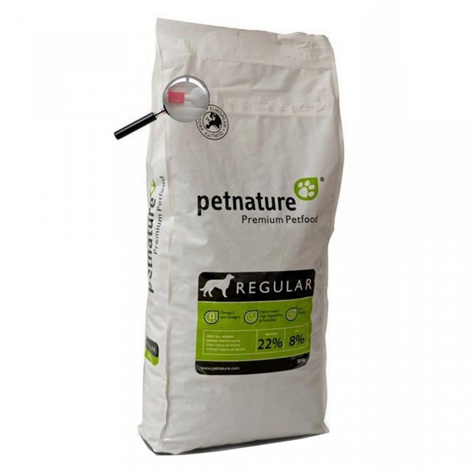 Petnature Regular, hrana uscata premium, 20 kg Elmubas