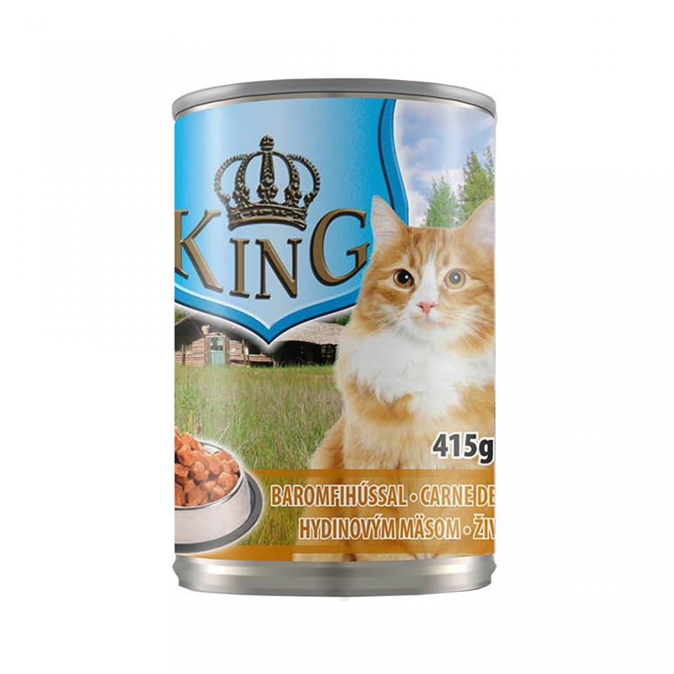 King Cat, carne de pasare, 415 g petmart.ro imagine 2022