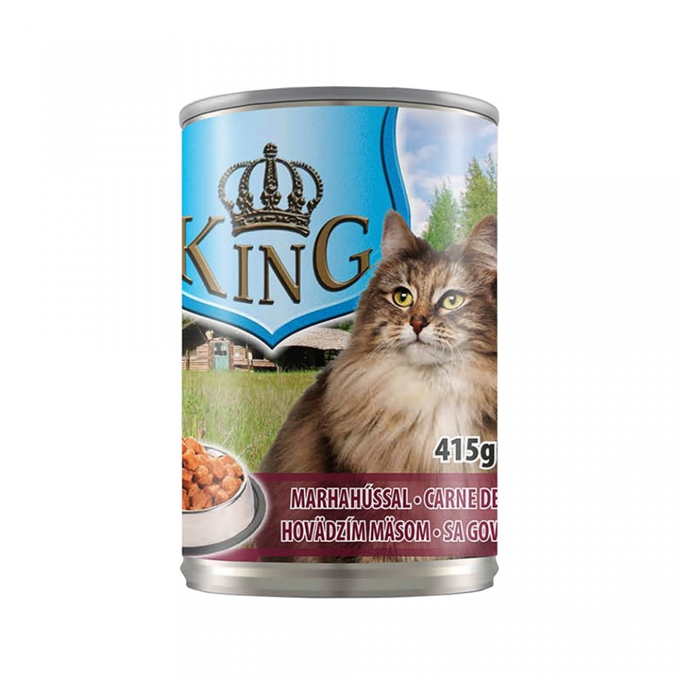 King Cat, carne de vita, 415 g petmart.ro