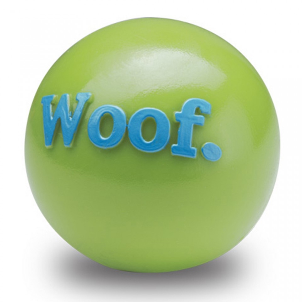 Jucarie minge PlanetDog Orbee Woof, 8 cm, verde petmart.ro imagine 2022
