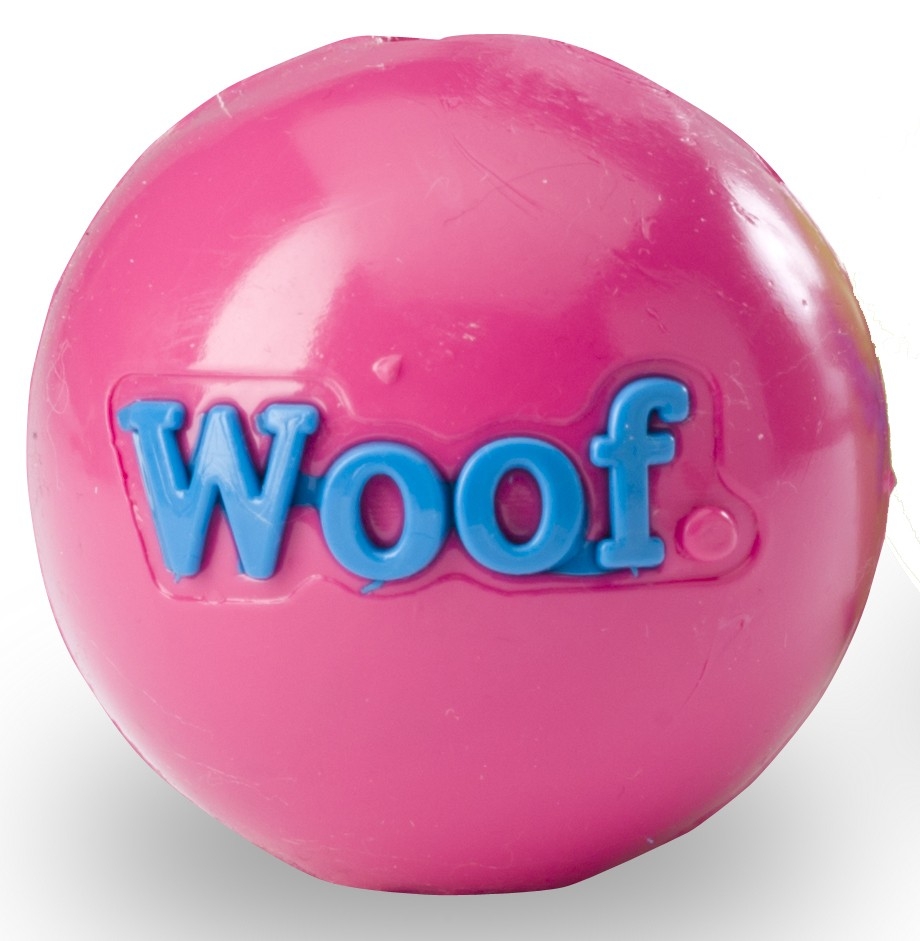Jucarie minge PlanetDog Orbee Woof, 8 cm, roz petmart.ro