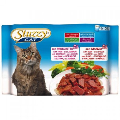 Hrana umeda pisici, stuzzy sunca si vita, 4 x 100 g