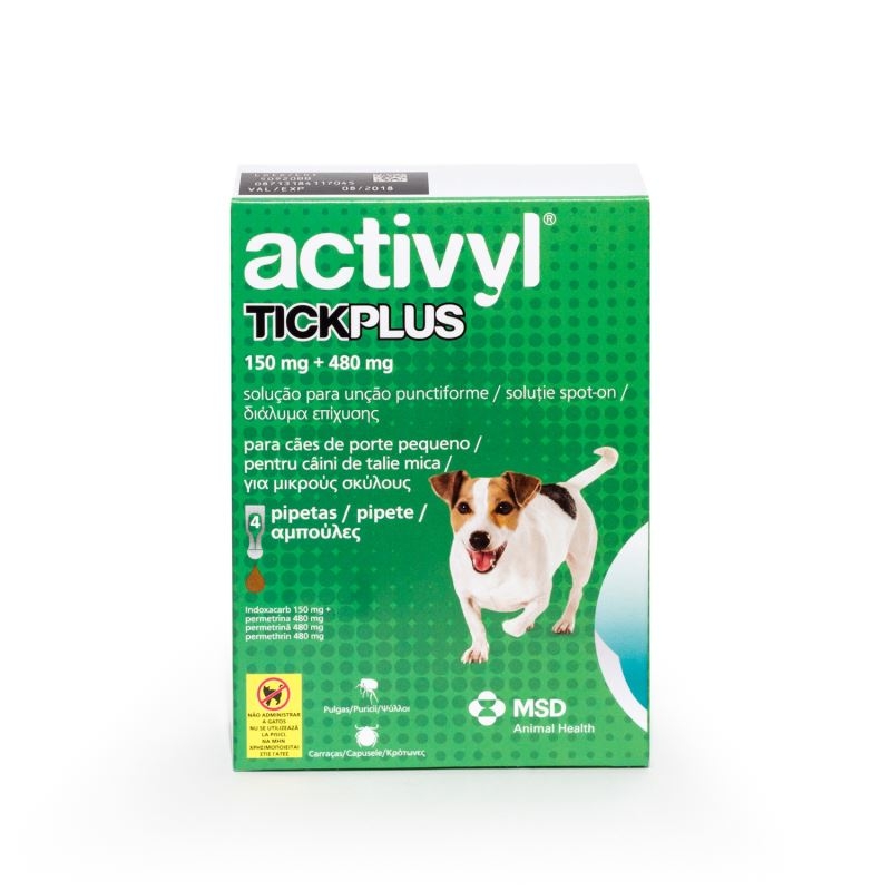 Activyl tick plus sm 150 mg (5 - 10 kg), 4 pipete