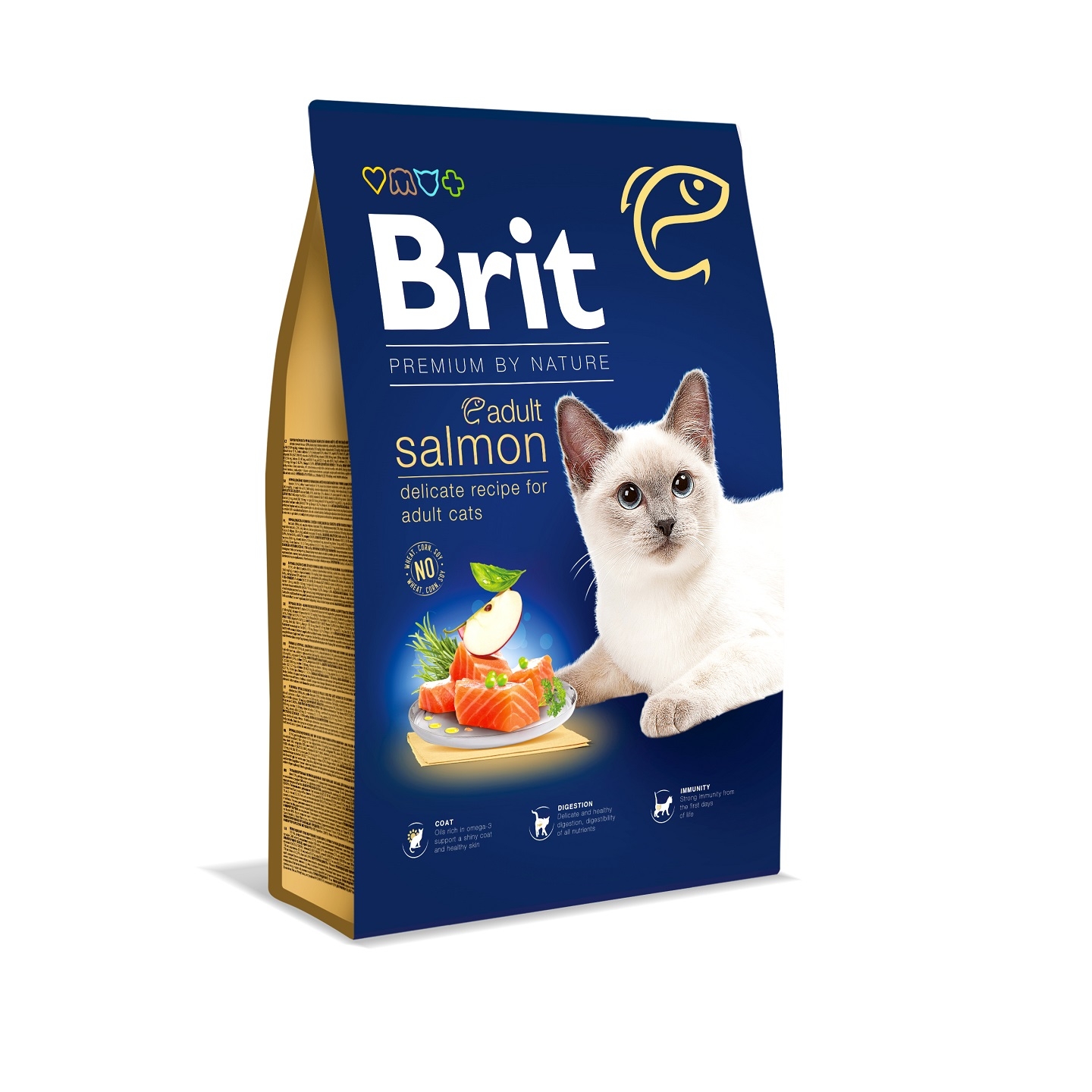Brit Premium by Nature Cat Adult Salmon, 8 kg Brit
