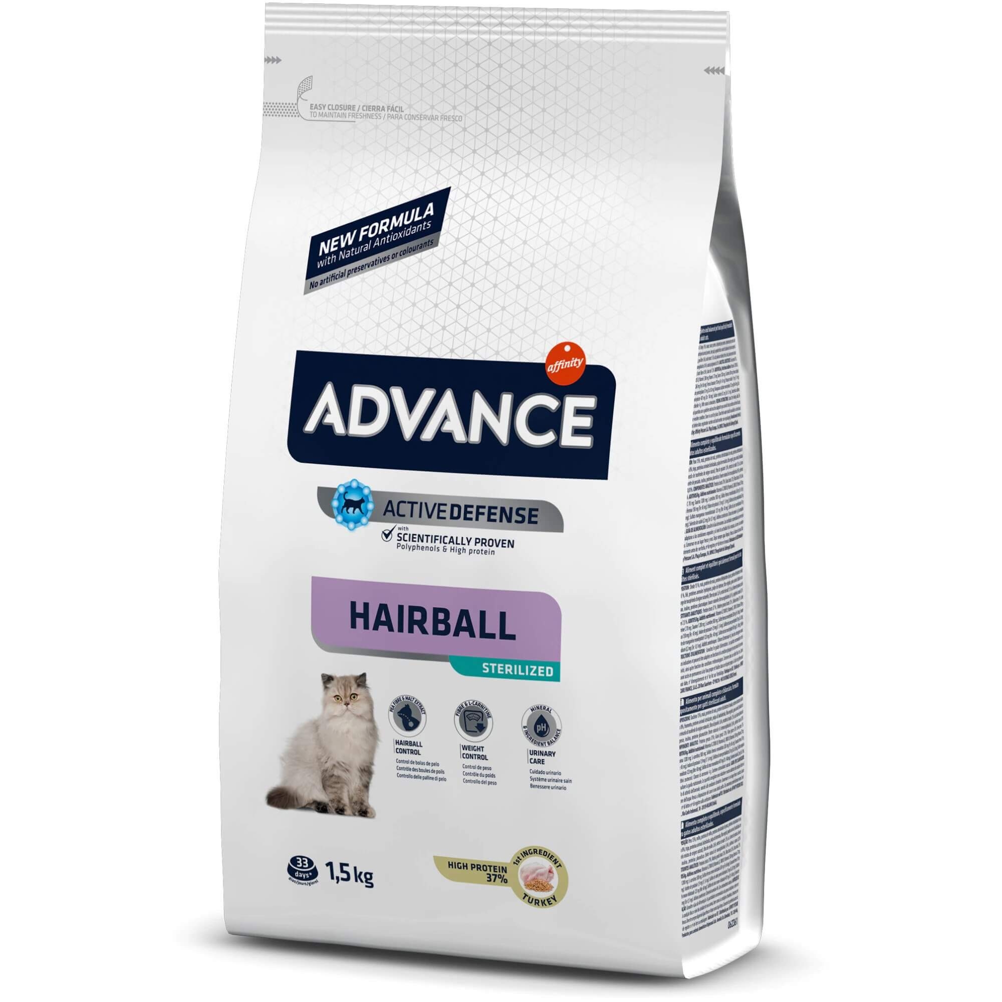 Advance Cat Sterilised Hairball, 1.5 kg Advance Diets imagine 2022