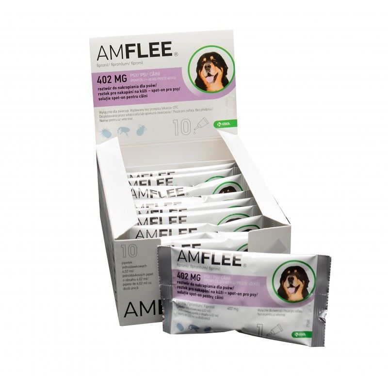 Amflee dog 402 mg spot-on, xl (40-60 kg), 10 pipete