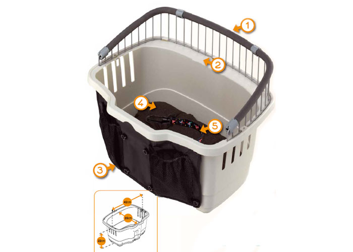 Cos transport atlas bike easy alb, 42 x 26 x 22 cm