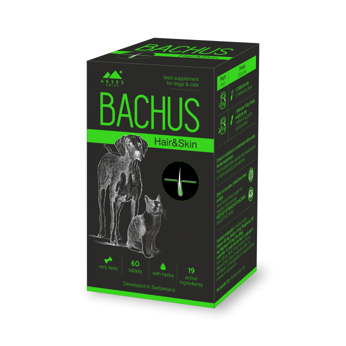 BACHUS Hair & Skin, suplimente nutritive pentru caini si pisici Bachus
