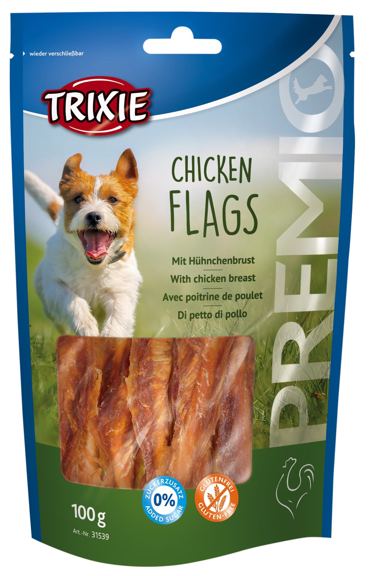 Baton Piele Rasucit cu File de Pui 100 g 31539 petmart.ro