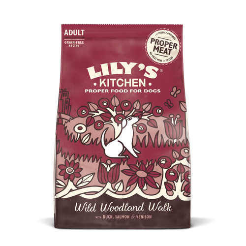 Lily’s Kitchen For Dogs Dog Duck, Salmon & Venison Wild Woodland Walk Adult Dry Food 12kg Lily's Kitchen