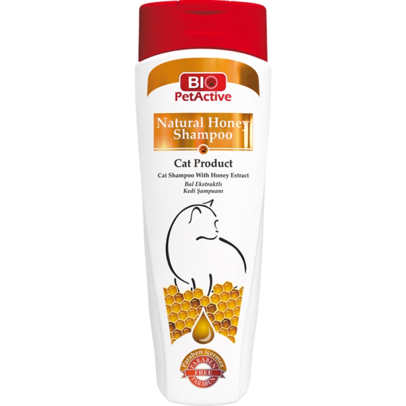 Sampon pentru pisici, Bio PetActive Natural Honey Shampoo Cats, 400 ml Bio PetActive