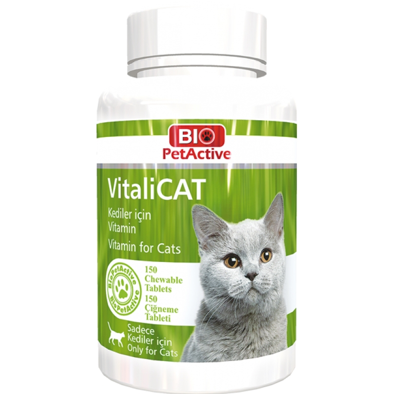 Vitamine pentru pisici, Bio PetActive Vitali Cat, 150 tbl imagine