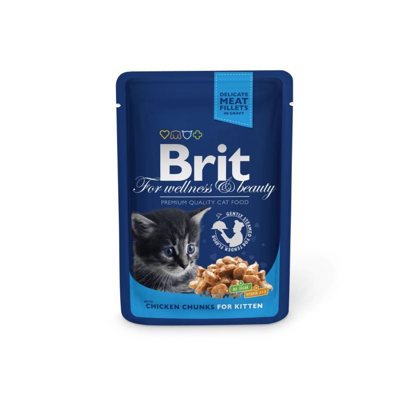 Brit Premium Cat Junior plic cu carne de pui, 100 gr imagine