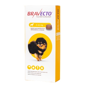 Bravecto (2-4,5 kg) 1 tbl x 112,50 mg MSD imagine 2022