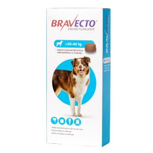 Bravecto (20-40 kg) 1 tbl x 1000 mg MSD imagine 2022