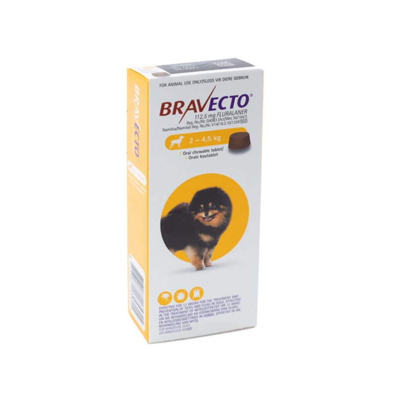 Bravecto (2-4,5 kg) 1 tbl x 112,50 mg imagine