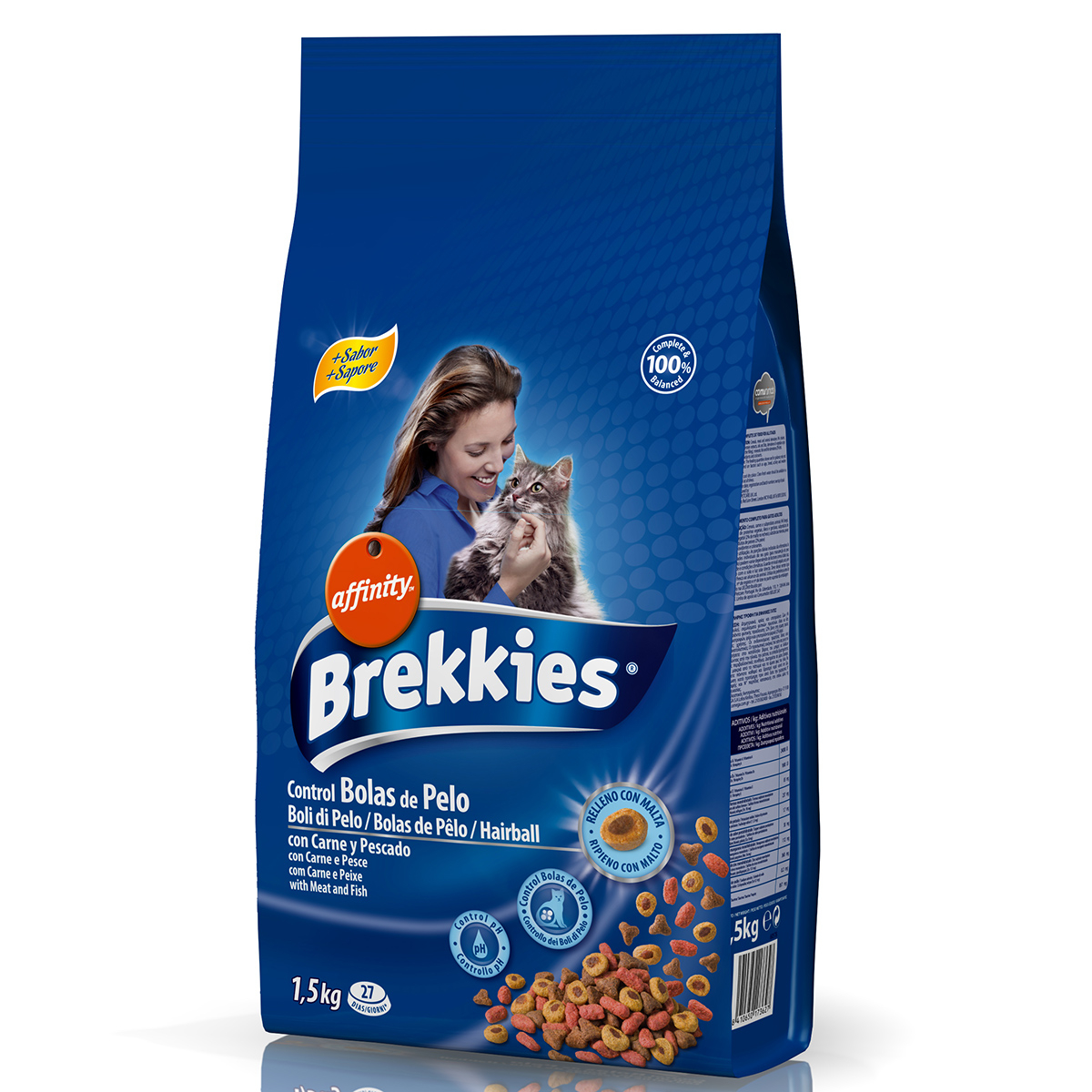 Brekkies excel cat hairball 1.5 kg