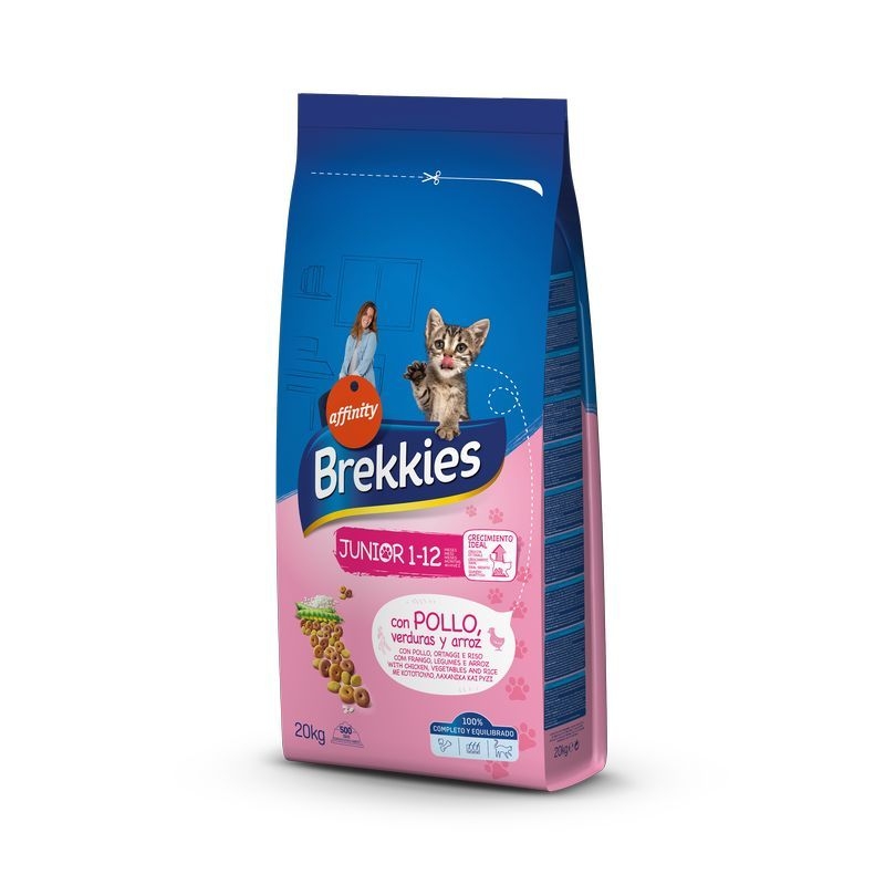 Brekkies cat excel junior cu pui, 20 kg