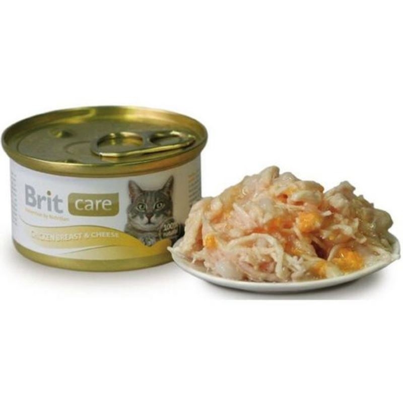 Brit Care Cat Chicken breast and Cheese, conserva, 80 g BRIT