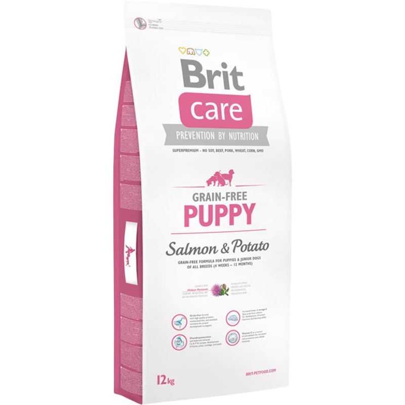 Brit Care Grain-free Puppy Salmon and Potato, 12 kg Brit imagine 2022