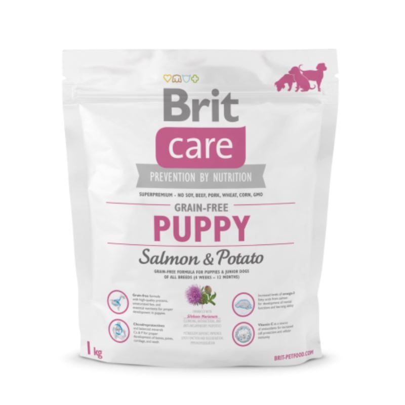 Brit Care Grain-free Puppy Salmon and Potato, 1 kg Brit imagine 2022