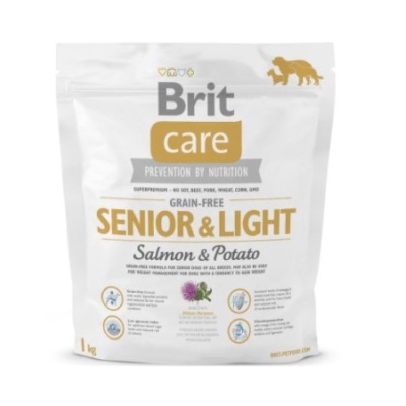 Brit Care Grain-free Senior Salmon and Potato, 1 kg Brit imagine 2022